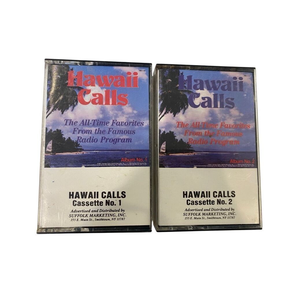 Hawaii Calls Cassette Tape Lot Album 1 Album 2 Hawaiian Music Radio Program Sets